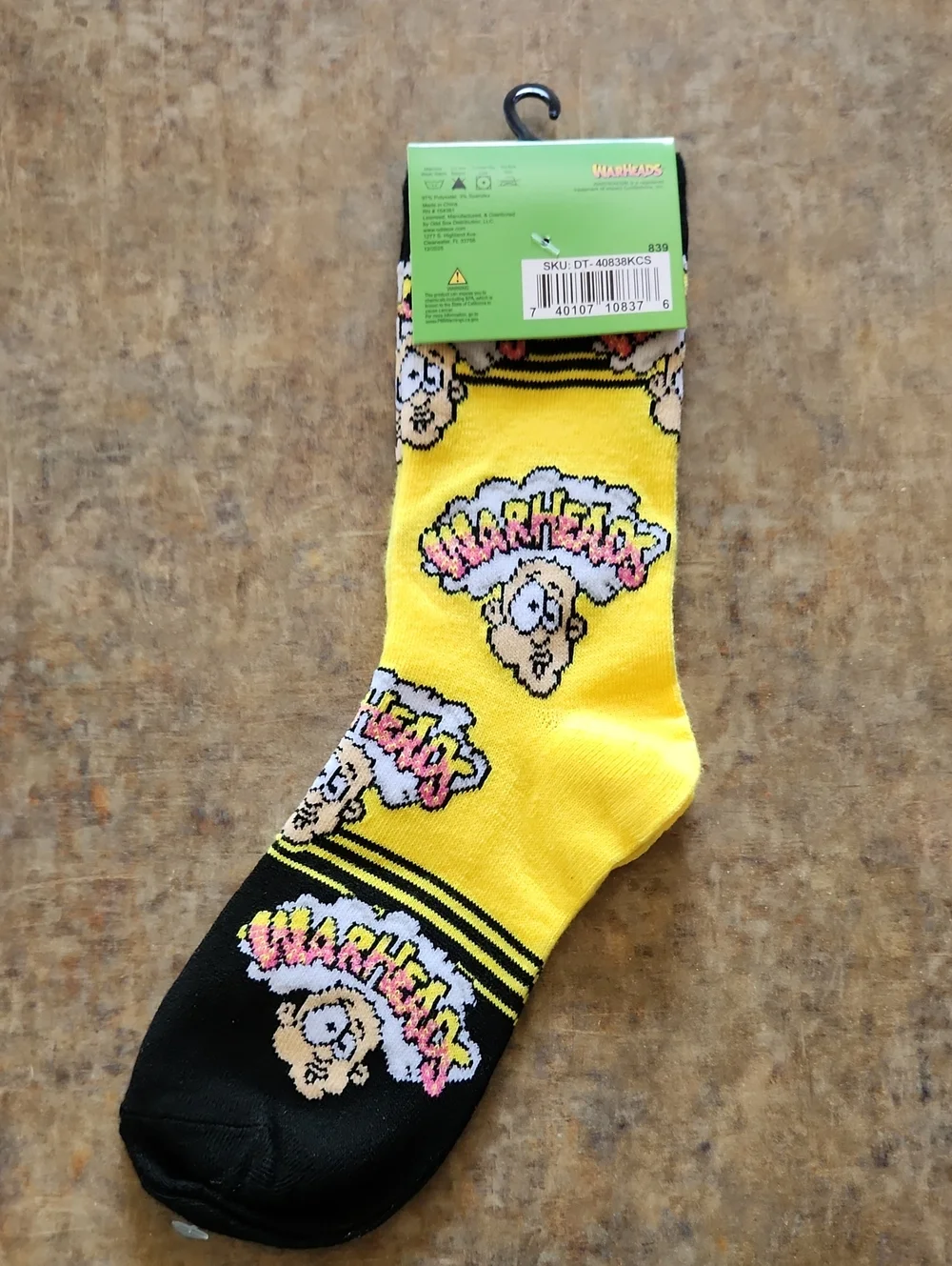 Tootsie Roll & Warheads Candy Theme Crew Socks